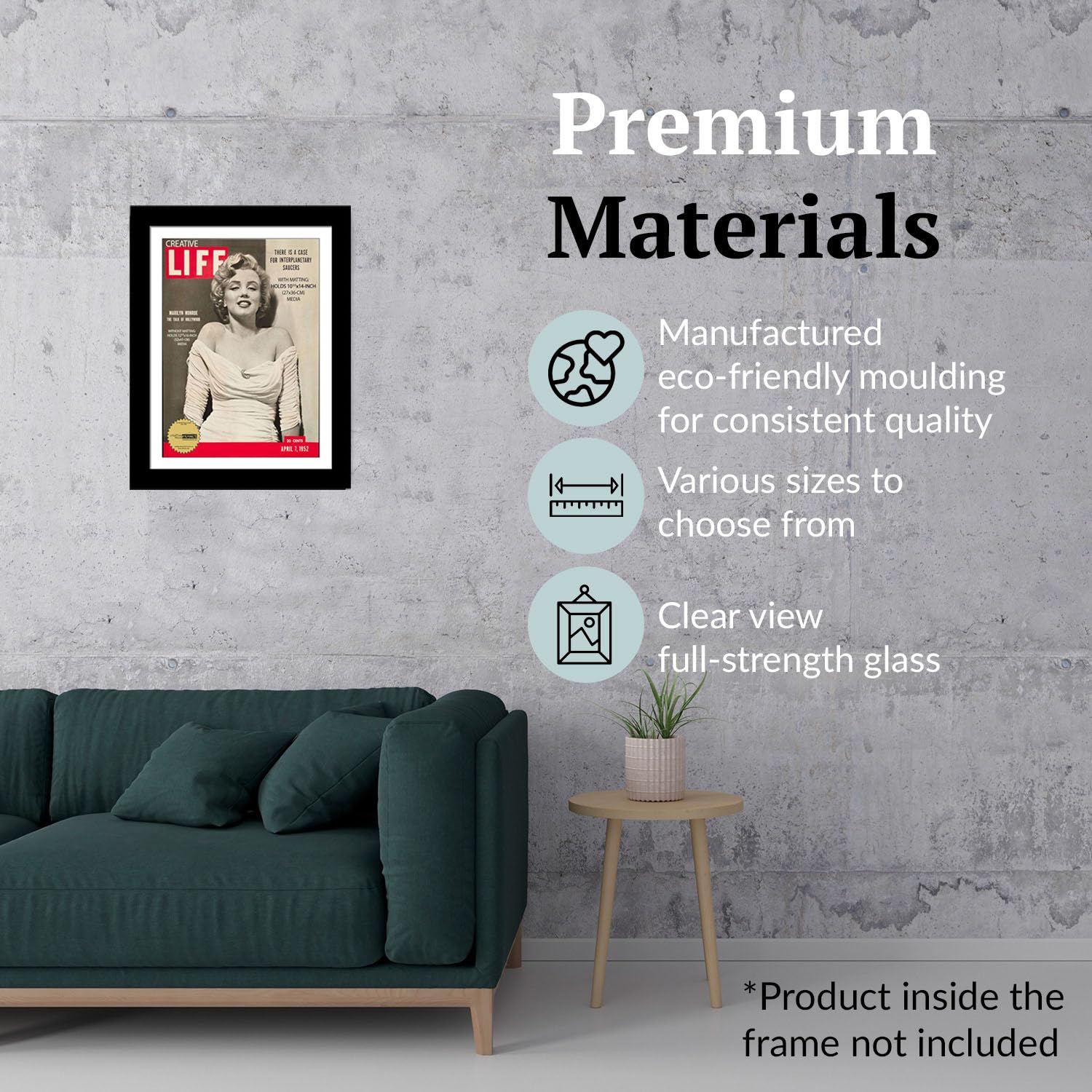 Creative Picture Frames 10.5 x 14 Magazine Frame with Full-Strength Glass, Holds Up To A 1/4" Thick