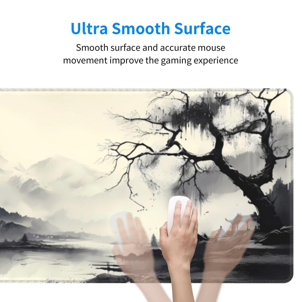 Gaming Mouse Pad Desk Pad,Extended Big Mouse Pad,31.5x11.8 Inch Long Computer Keyboard Mouse Mat