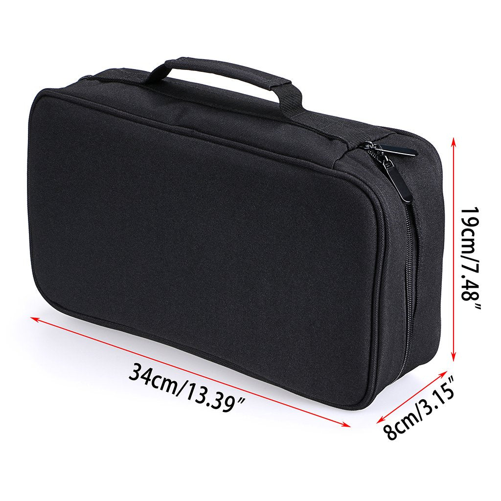 BTSKY Art Marker Carrying Case Lipstick Organizer-60 Slots Canvas Zippered