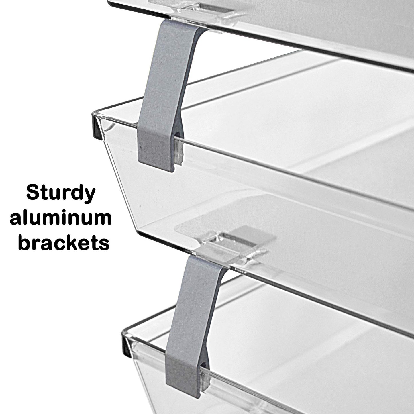 Acrimet 4-Tier Paper Letter Tray, Desk File Organizer, Plastic, Clear