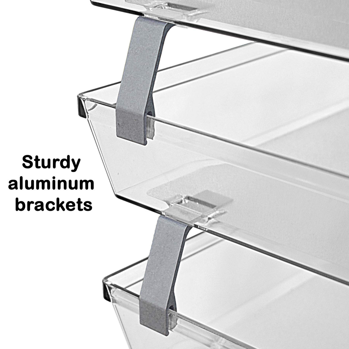 Acrimet 4-Tier Paper Letter Tray, Desk File Organizer, Plastic, Clear