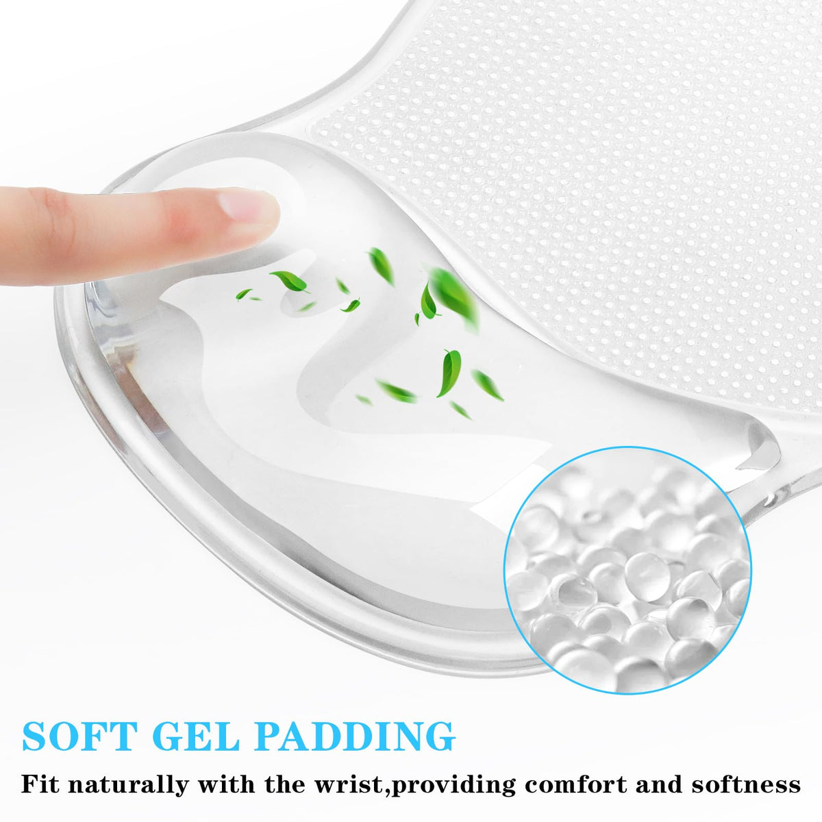 Mouse Pad with Wrist Rest,Ergonomic Mouse Pad with Comfortable Gel Wrist Rest Support and Non-Slip