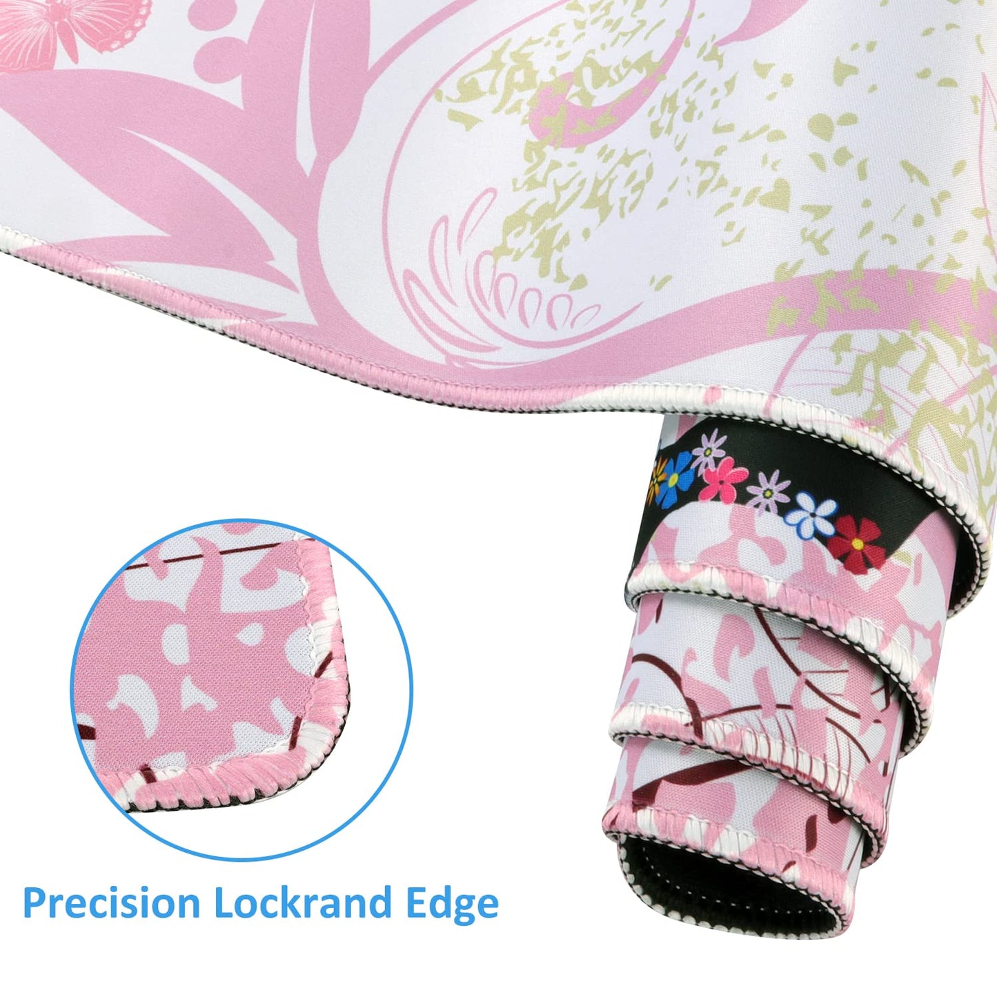 iCasso Extended Gaming Mouse Pad 35.4x15.7in,Game,Home,Butterfly Girl