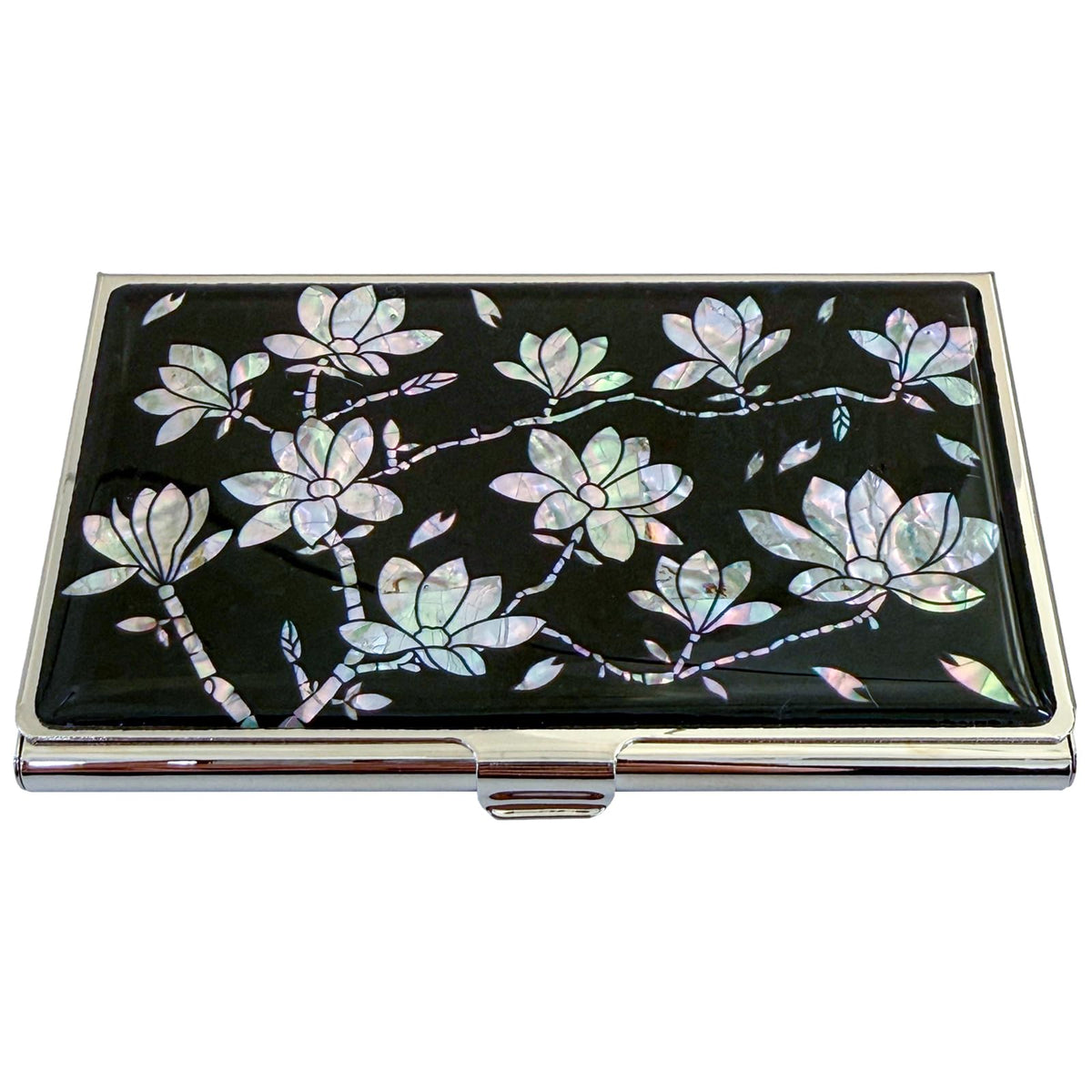 Nacreh Mother of Pearl Business Card Case Credit Id Name Holder Travel Wallet Art Painting Design