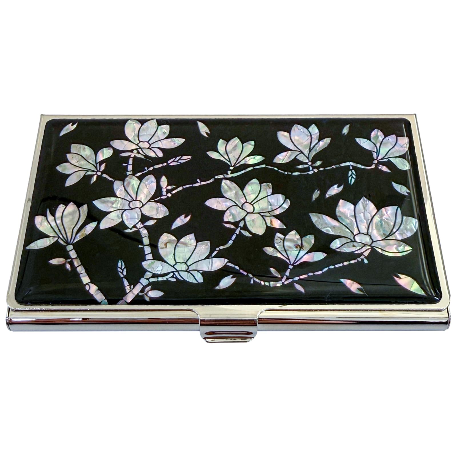 Nacreh Mother of Pearl Business Card Case Credit Id Name Holder Travel Wallet Art Painting Design