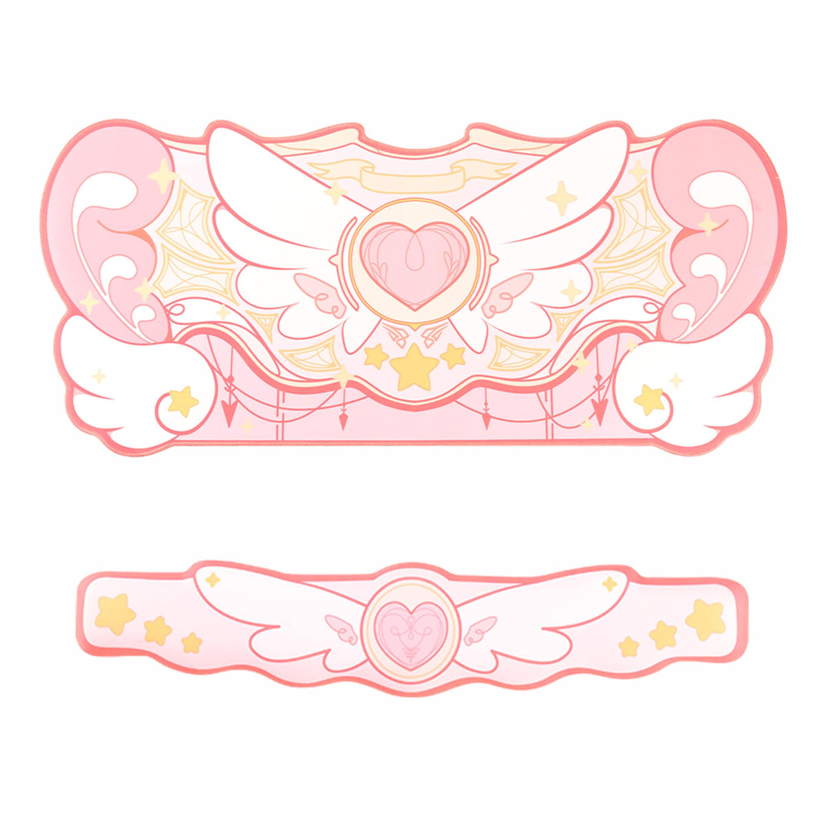 GeekShare Kawaii Mouse Pad Wrist Rest Support Set - Non-Slip Rubber Base Desk Mat and Memory Foam