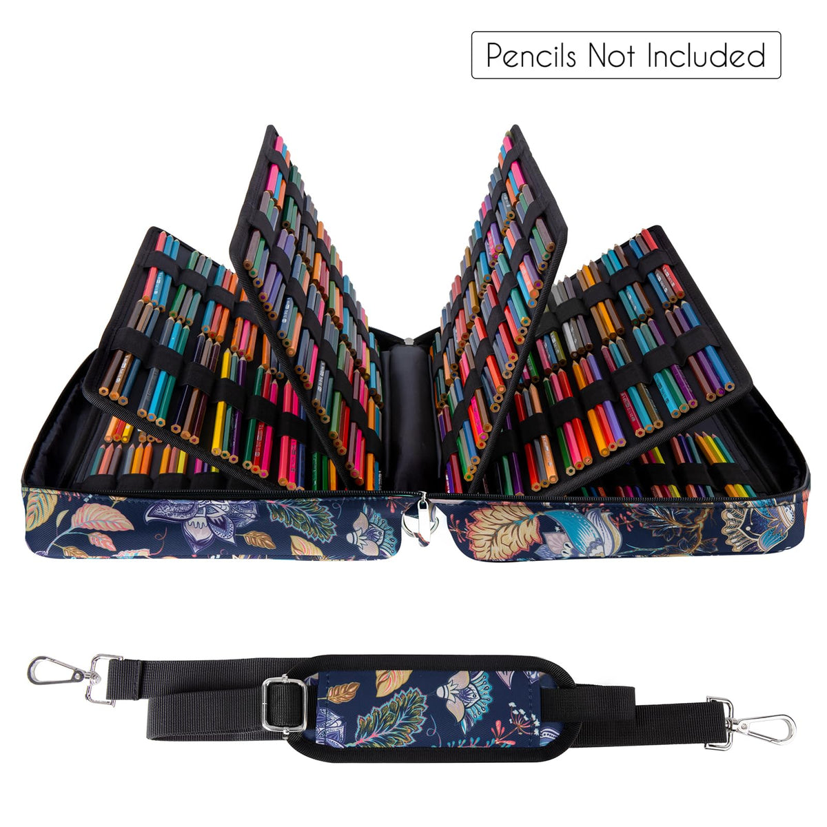 YOUSHARES Big Capacity Colored Pencil Case - 480 Slots large Pen Case Organizer with Multilayer