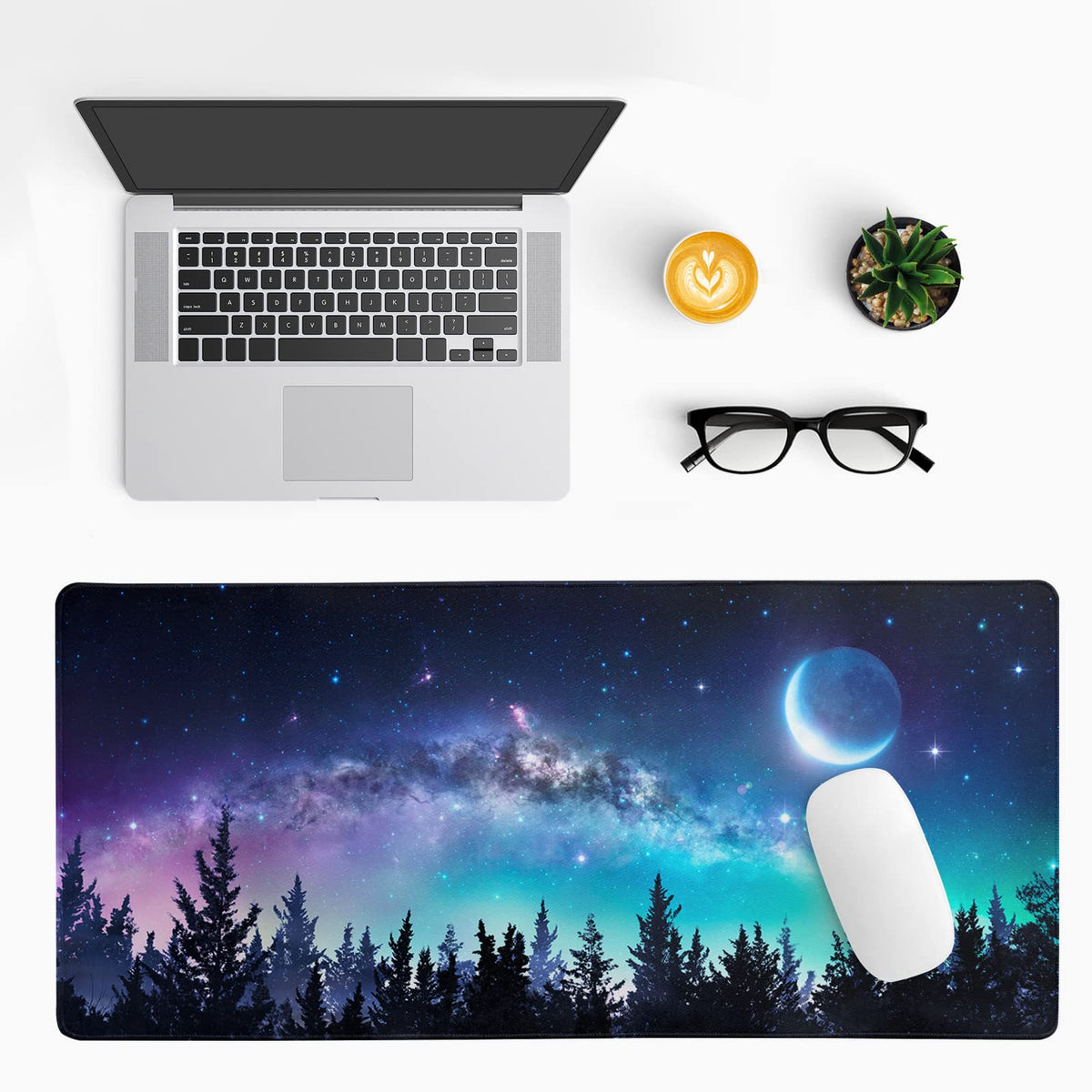 Extended Gaming Mouse Pad, XL Large Keyboard Mouse Mat Desk Pad, Stitched Edges Mousepad, 3mm Thick