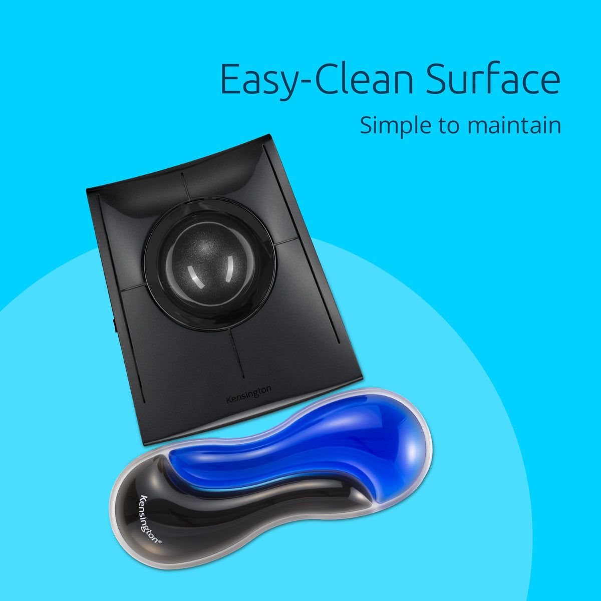 Kensington Slim Duo Gel Mouse Wrist Rest Support Cushion for Low Profile Mice & Trackballs