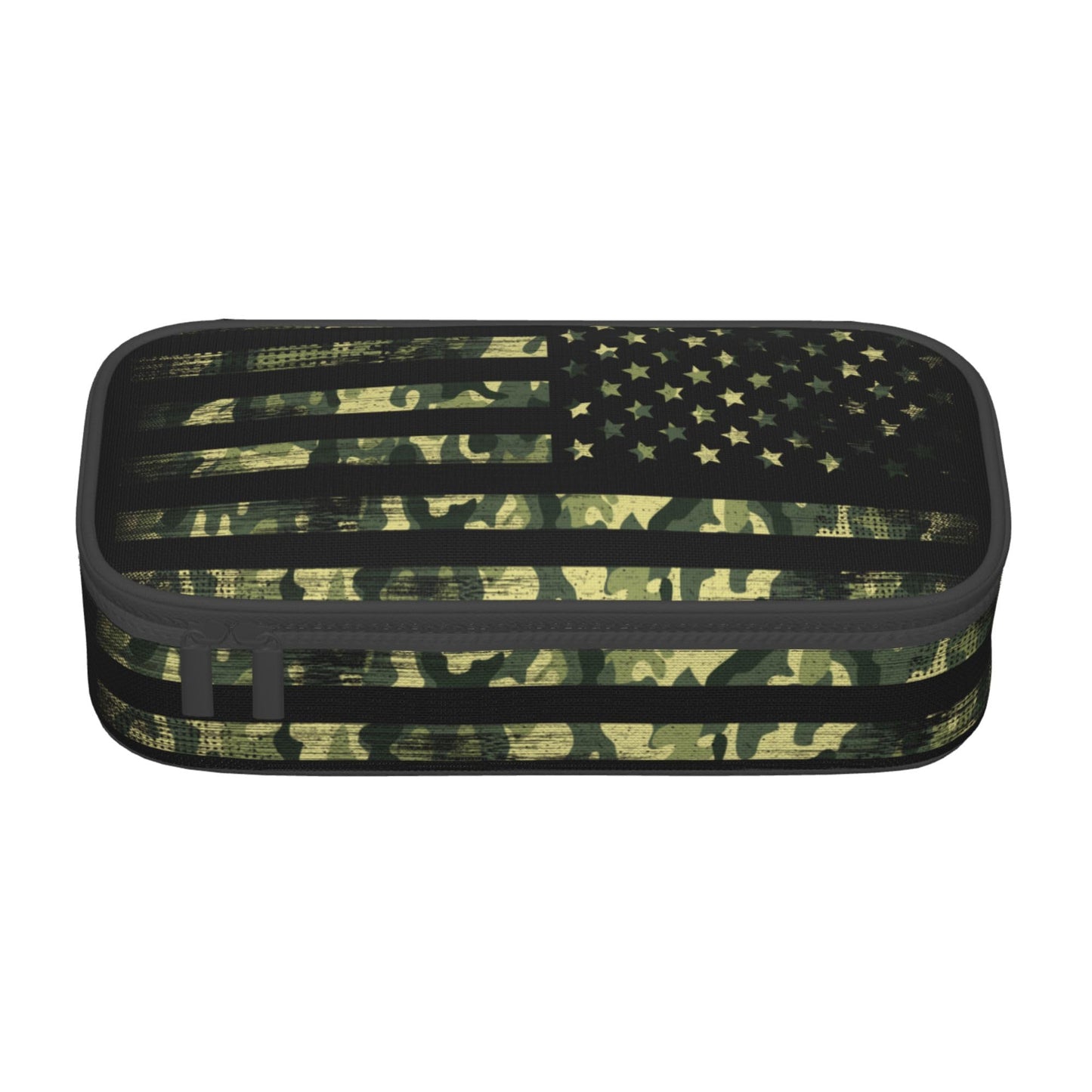 YIJIUWKIS Camo Pencil Box for Kids Adults, Usa Flag Style Pencil Case for Boys Girls, Green Pencil