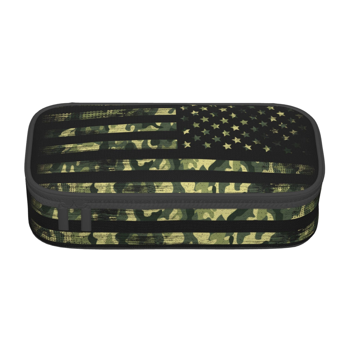 YIJIUWKIS Camo Pencil Box for Kids Adults, Usa Flag Style Pencil Case for Boys Girls, Green Pencil