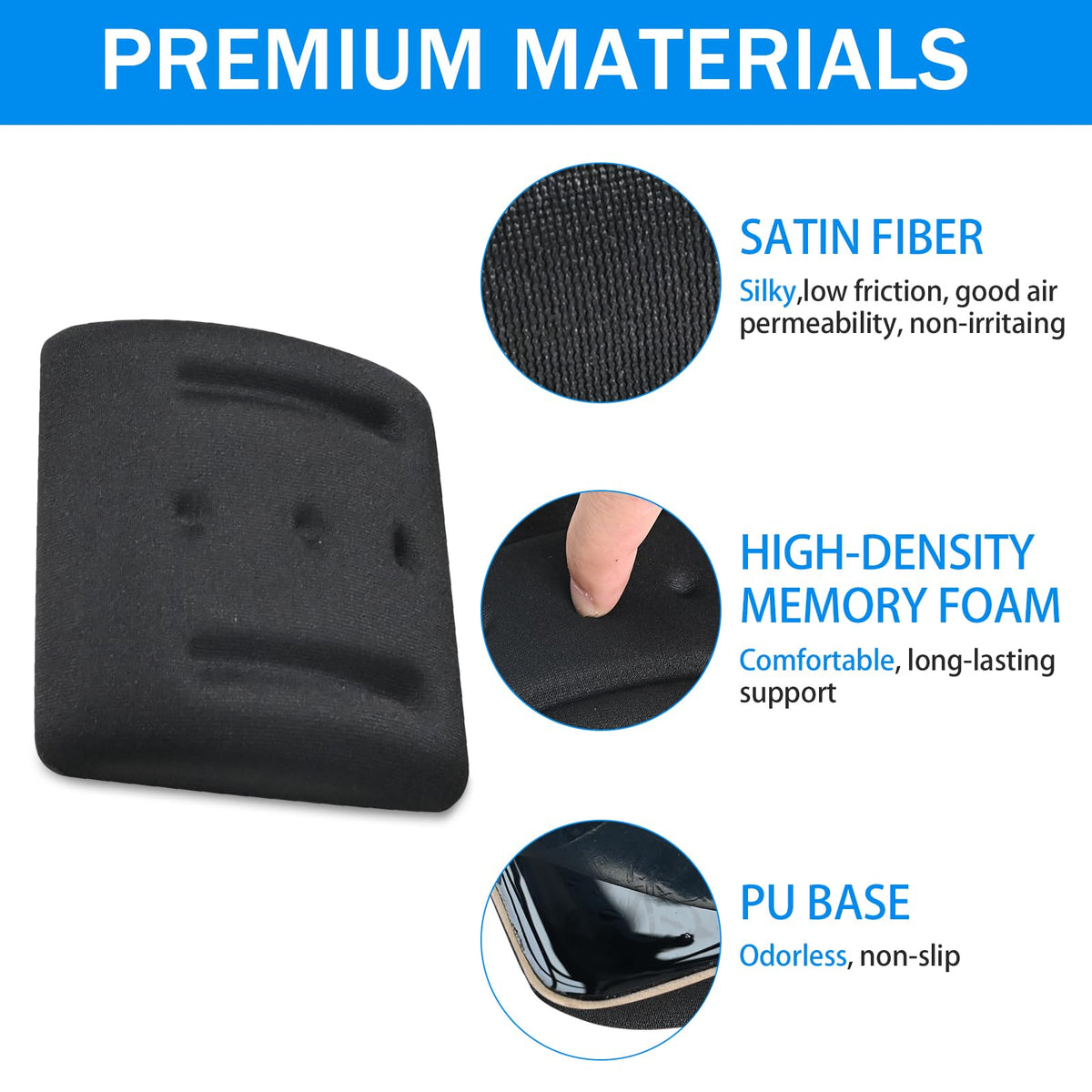VAGAU Wrist Rests for Laptop, Wrist Support for Keyboard and Mouse Black