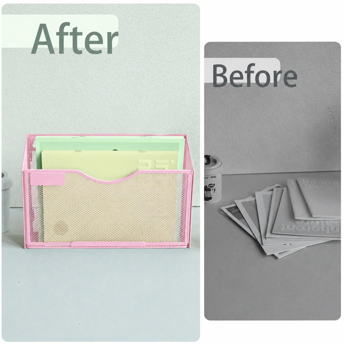 ideallife 1 Pocket Mesh Wall File Holder Organizer Office Hanging File Folder Magazine Rack
