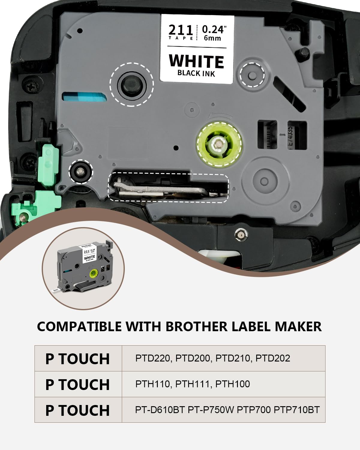 6mm 0.23" Multi-Color Label Tape Compatible for Brother P Touch Tze Label