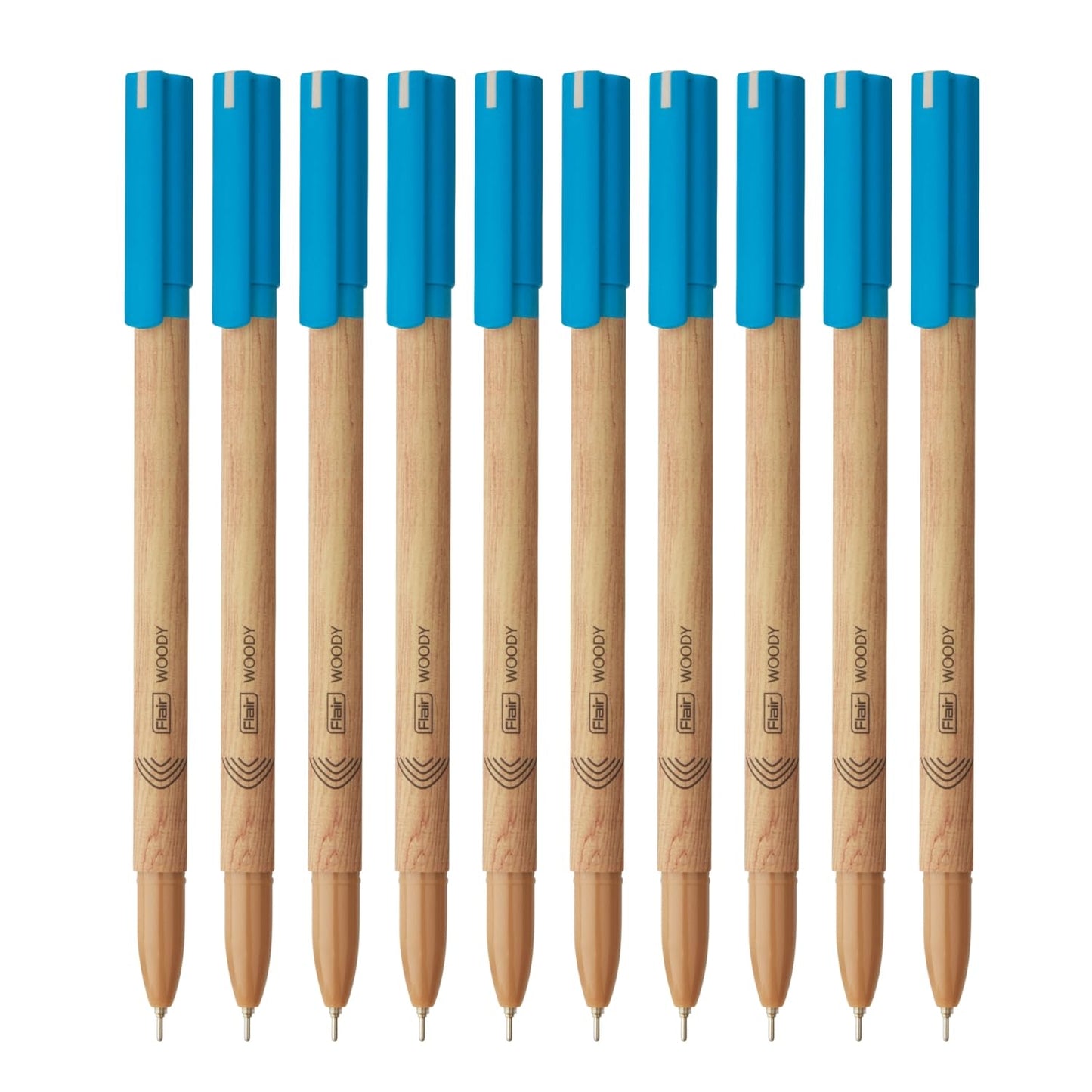 FLAIR Woody Ball Pen Wallet Pack | 0.7 mm Tip Size | Attractive Woody Design | Smooth Ink Flow