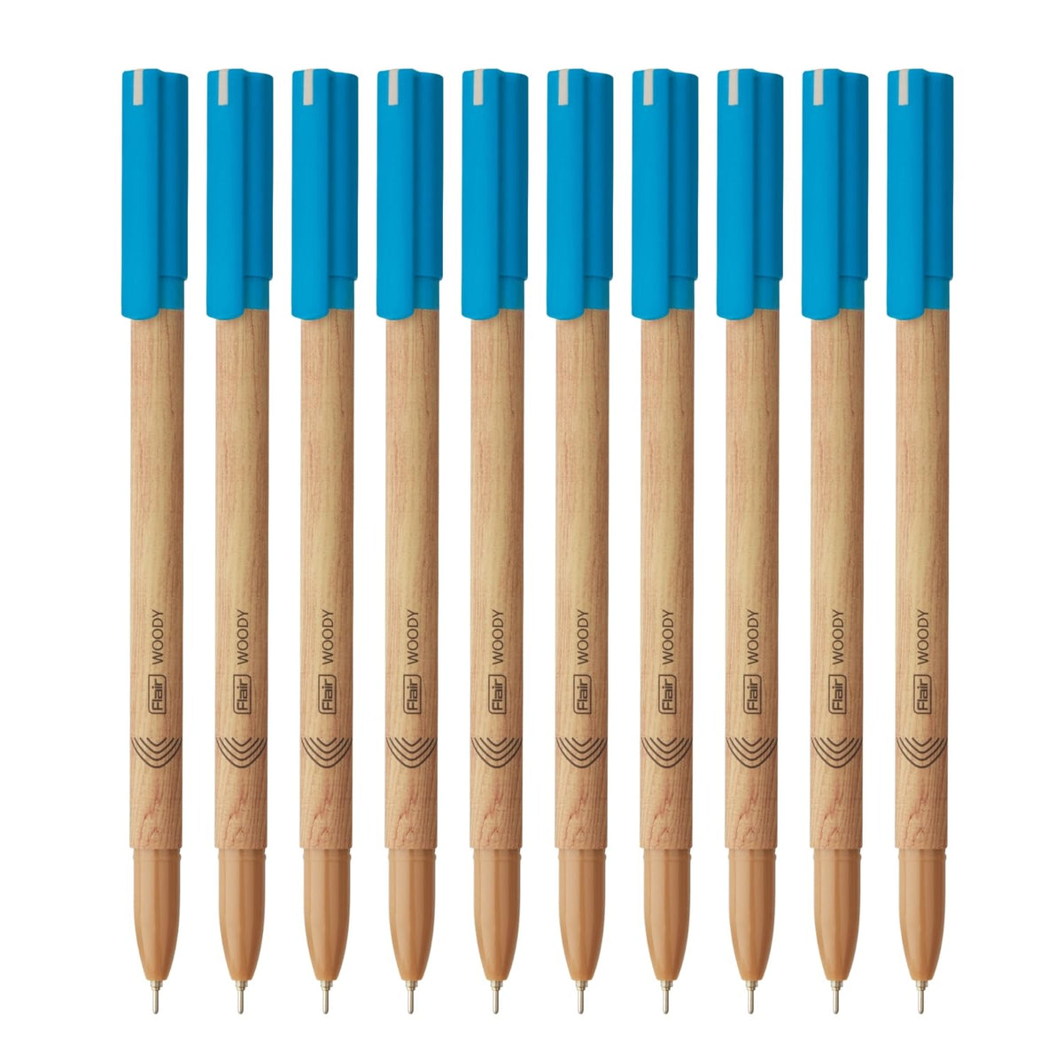FLAIR Woody Ball Pen Wallet Pack | 0.7 mm Tip Size | Attractive Woody Design | Smooth Ink Flow