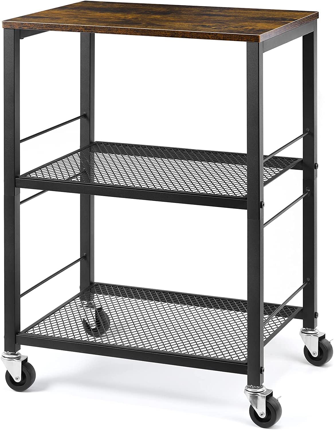 LIANTRAL 3 Tier Rolling Cart, Kitchen Carts on Wheels Utility Cart for Home