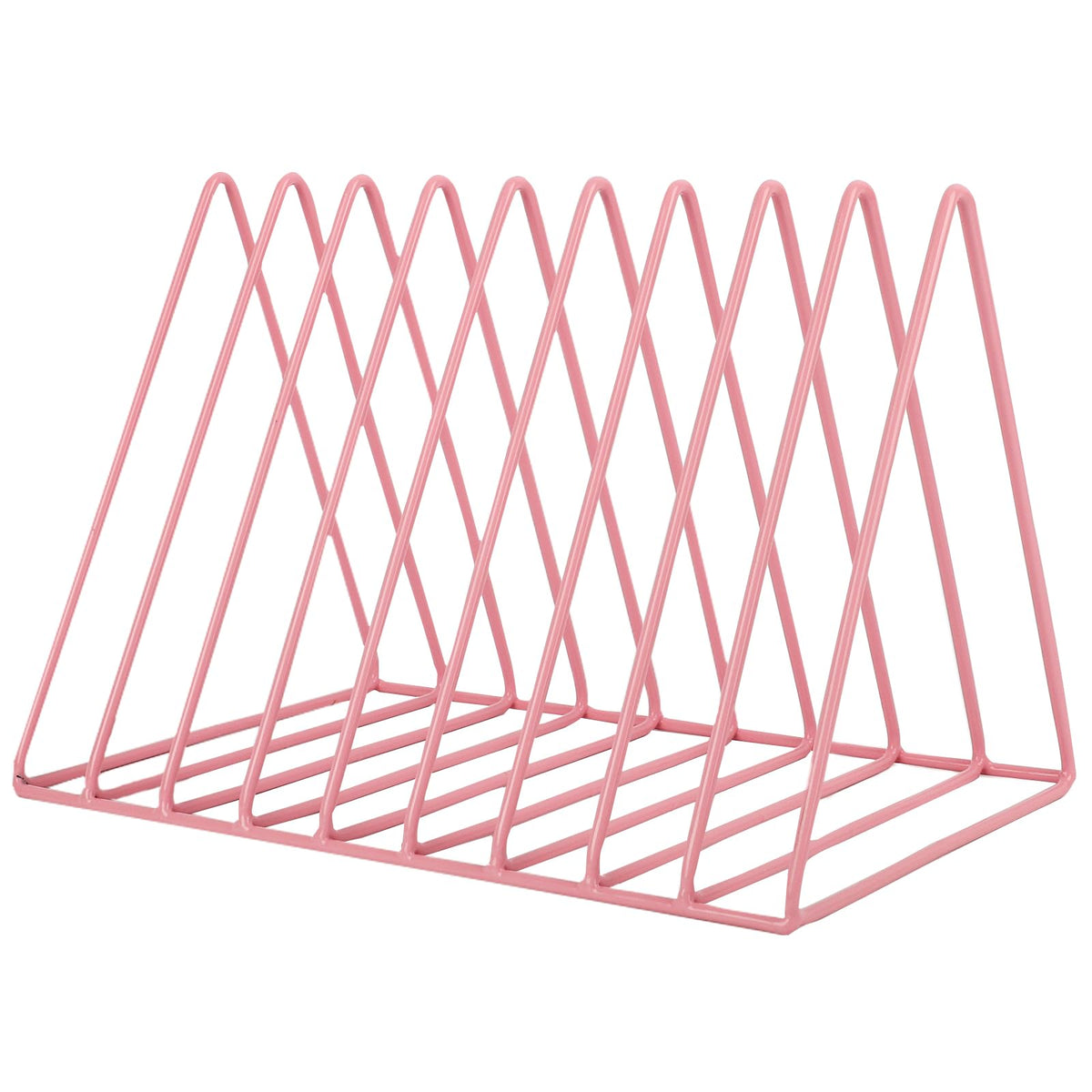 EASEPRES Vinyl Record Holder Storage, 9 Slot Metal Magazine Book Album Display Rack, Stylish