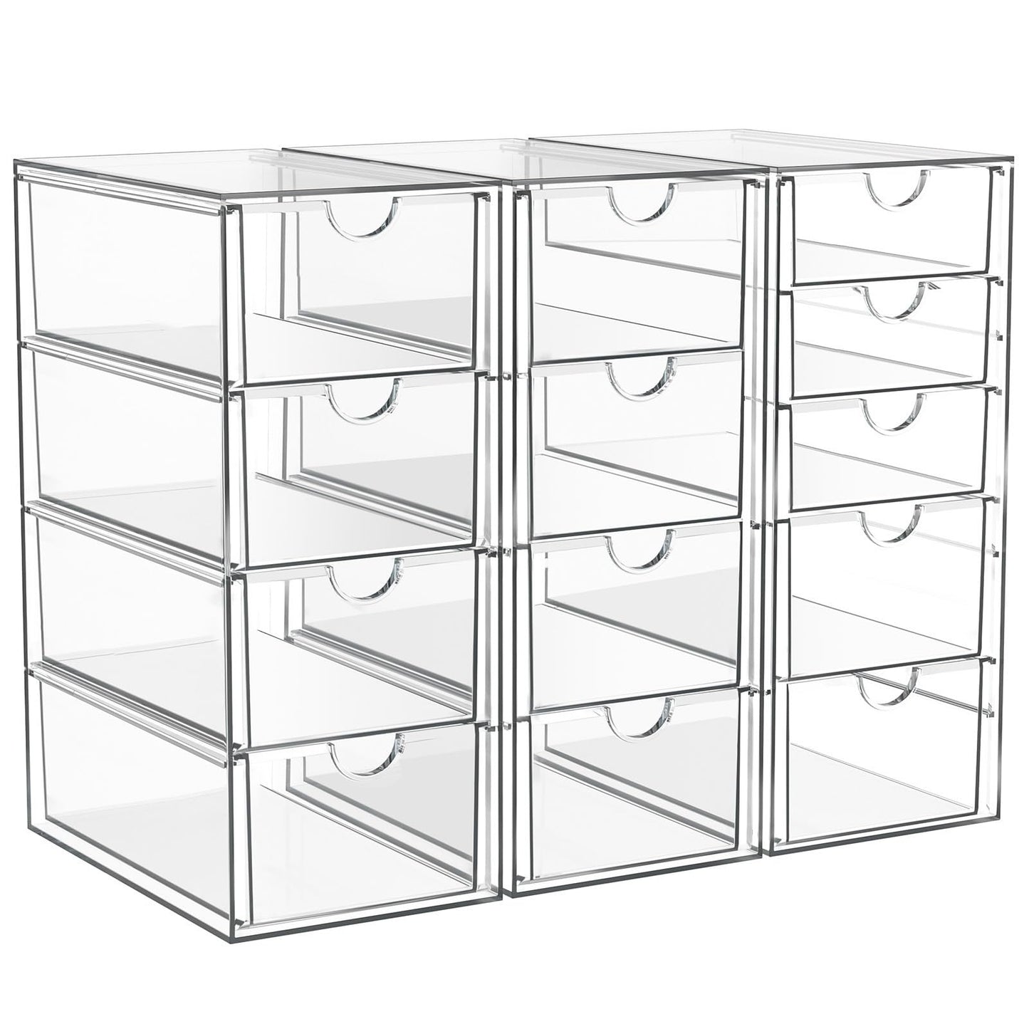 ARSTPEOE Acrylic 13-Drawer Storage & Makeup Organizer for Desk, Bath