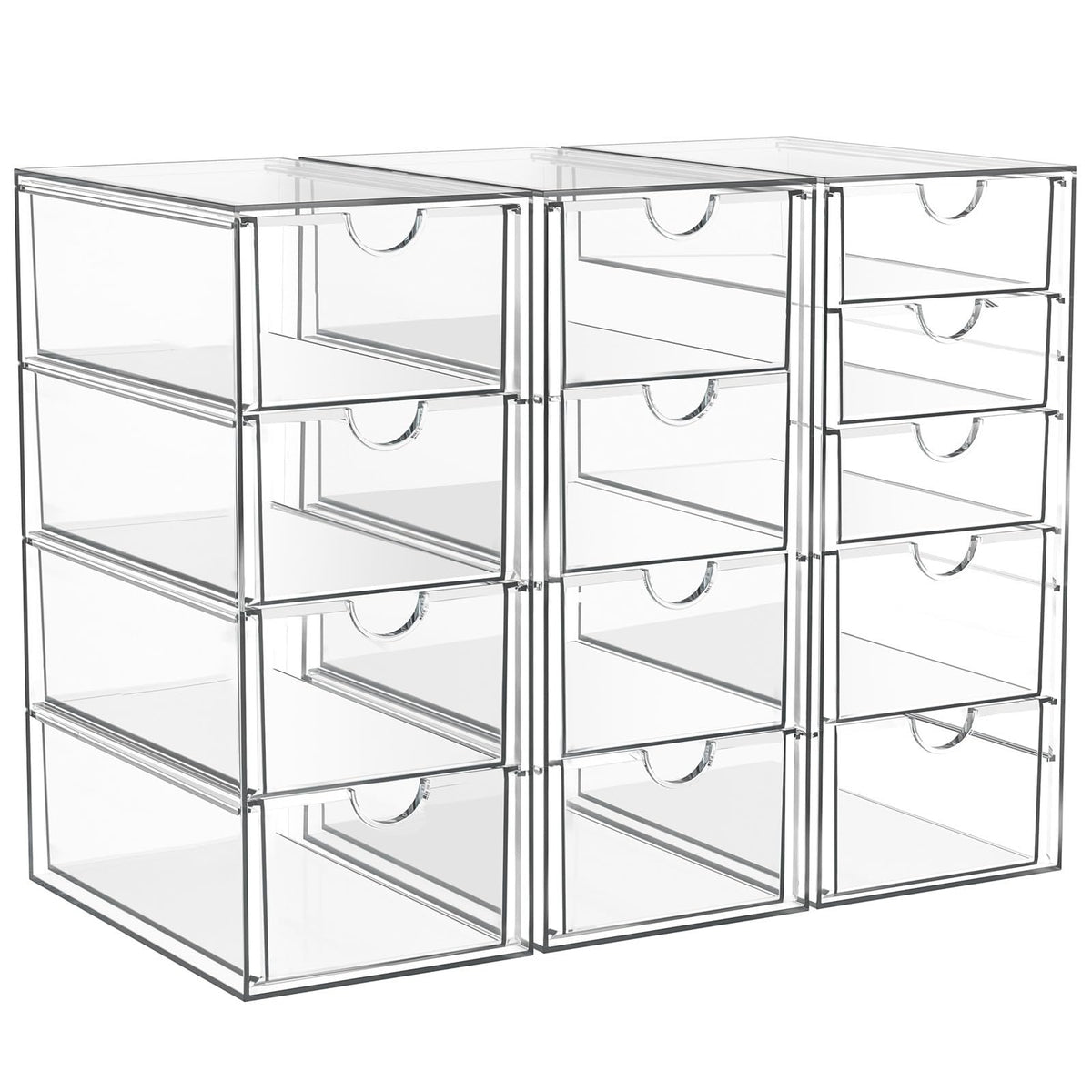 ARSTPEOE Acrylic 13-Drawer Storage & Makeup Organizer for Desk, Bath