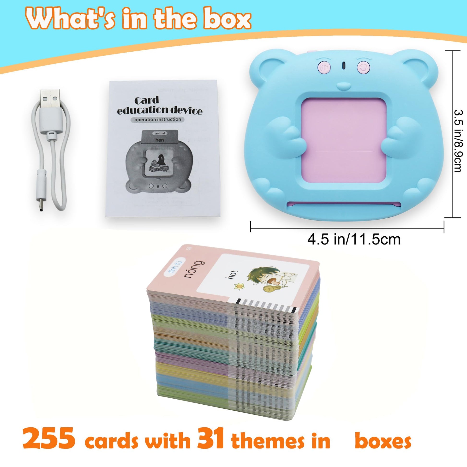 MAYAPHILOS 510 Sight Words Vietnamese and English Talking Flash Cards
