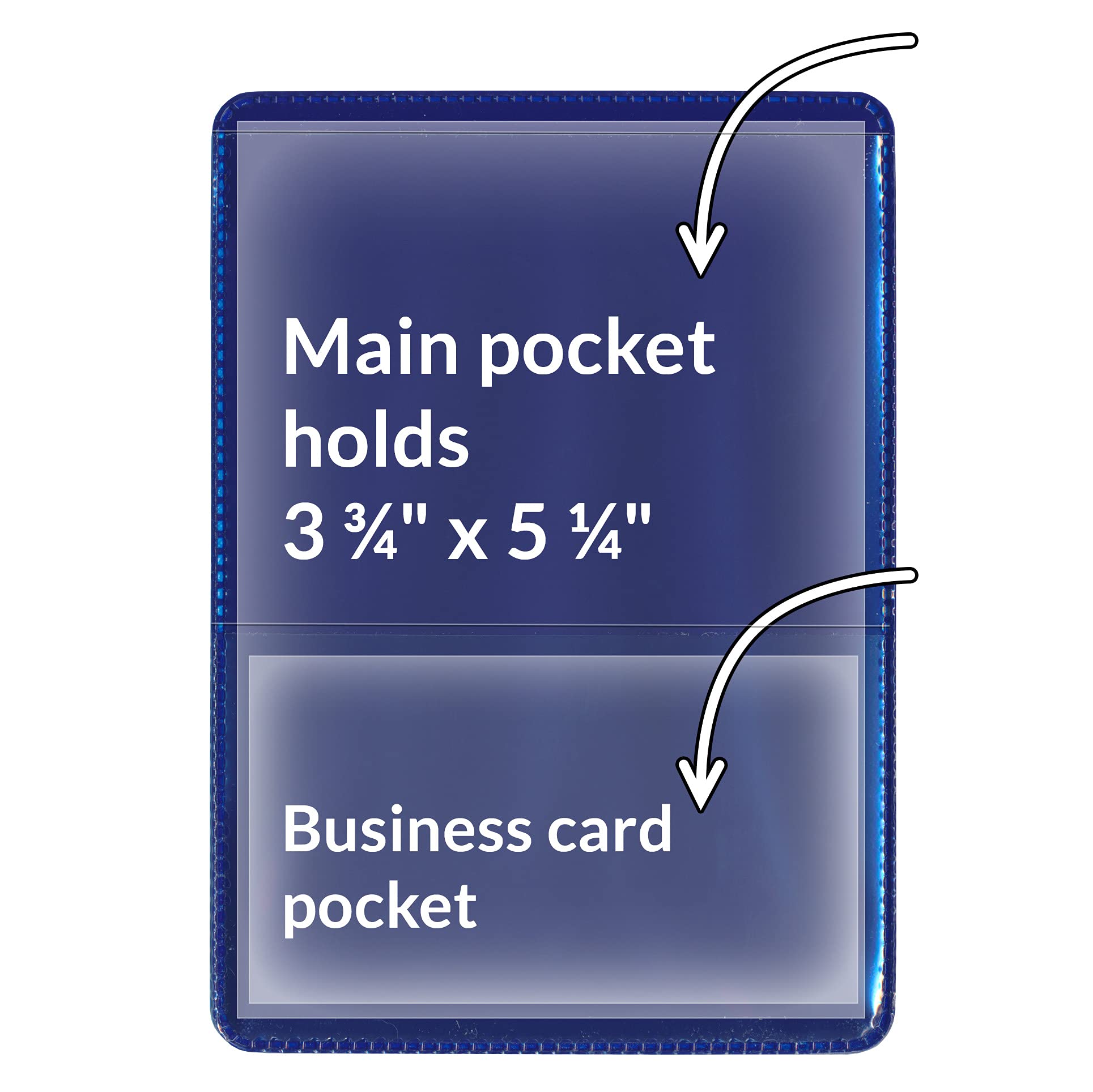 StoreSMART® - Navy Blue-Back Auto Insurance & ID Card Holders - 20 Pack - RFS20-NB20