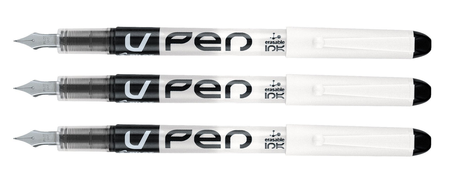 Pilot V Pen Disposable Fountain Pen - Black, Pack of 3