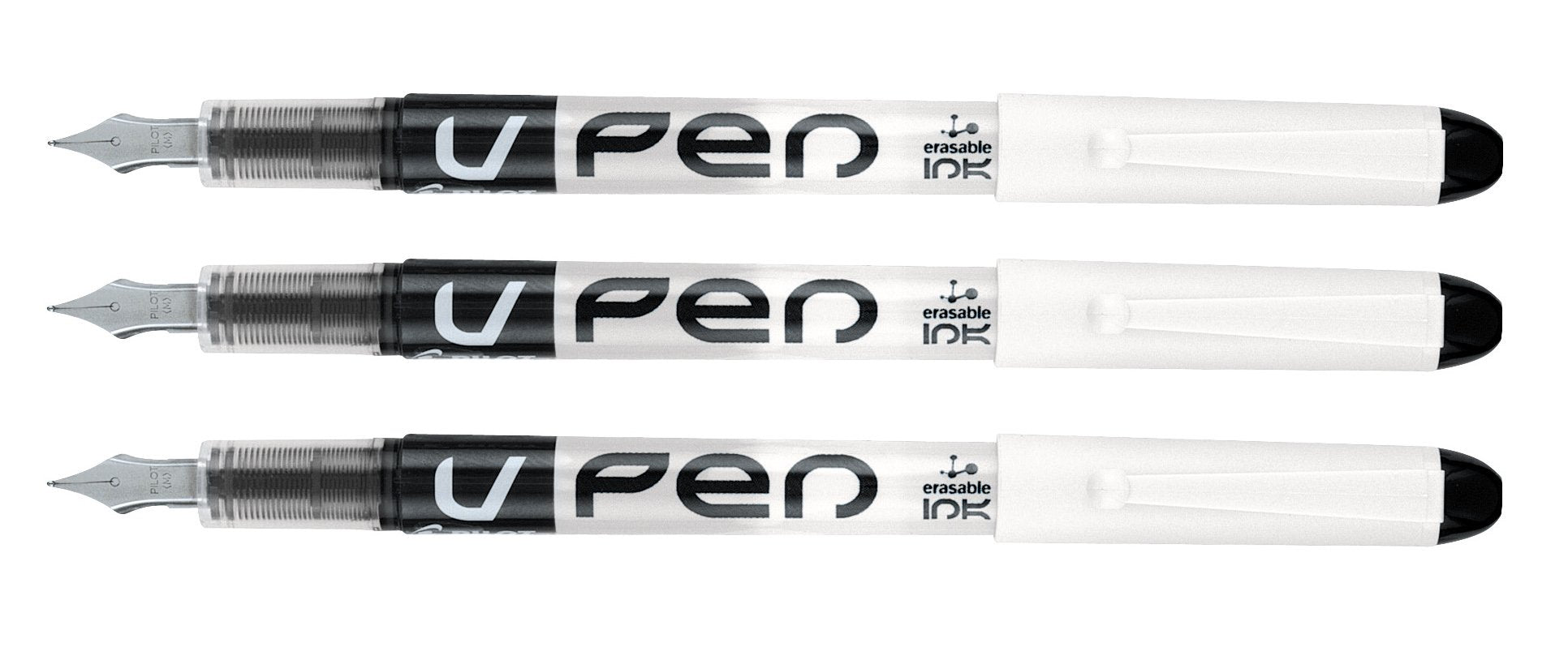 Pilot V Pen Disposable Fountain Pen - Black, Pack of 3