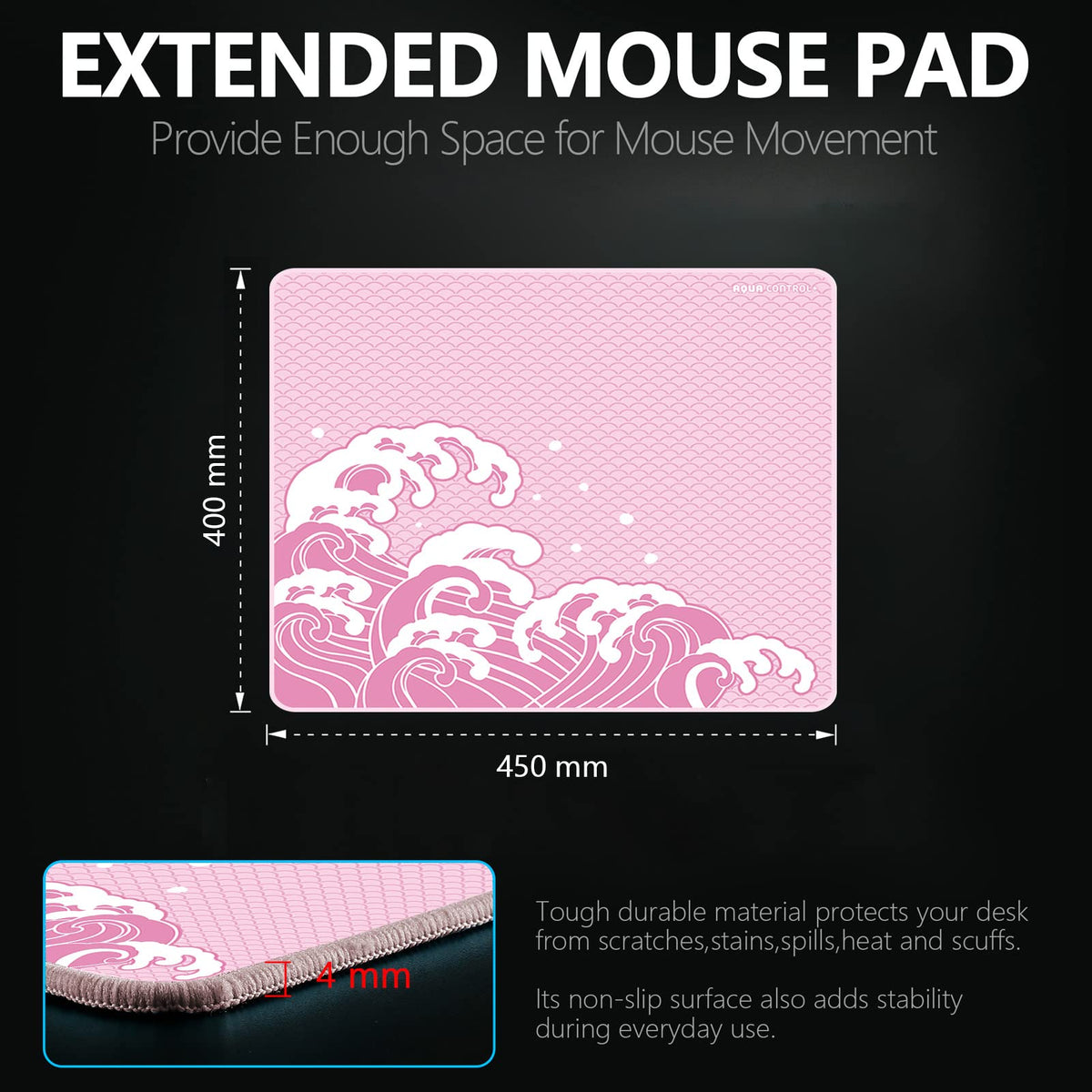 X-Raypad Aqua Control Plus Wave Gaming Mouse Pad, Ultra-High Precision Mouse Pad with Perfect Speed