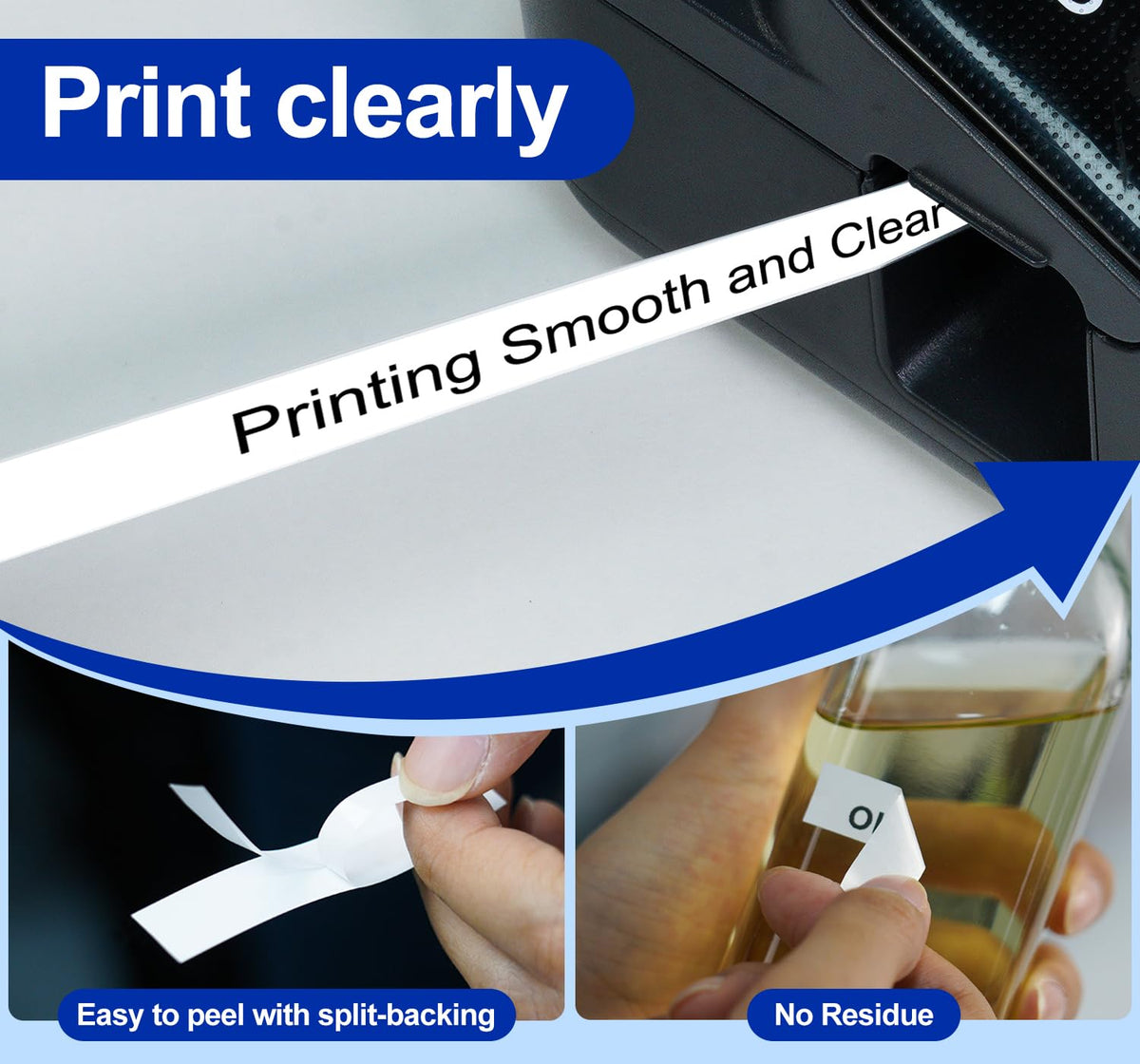 P puty 5-Compatible with Brother Label Maker Tape Laminated White 12mm 0.47