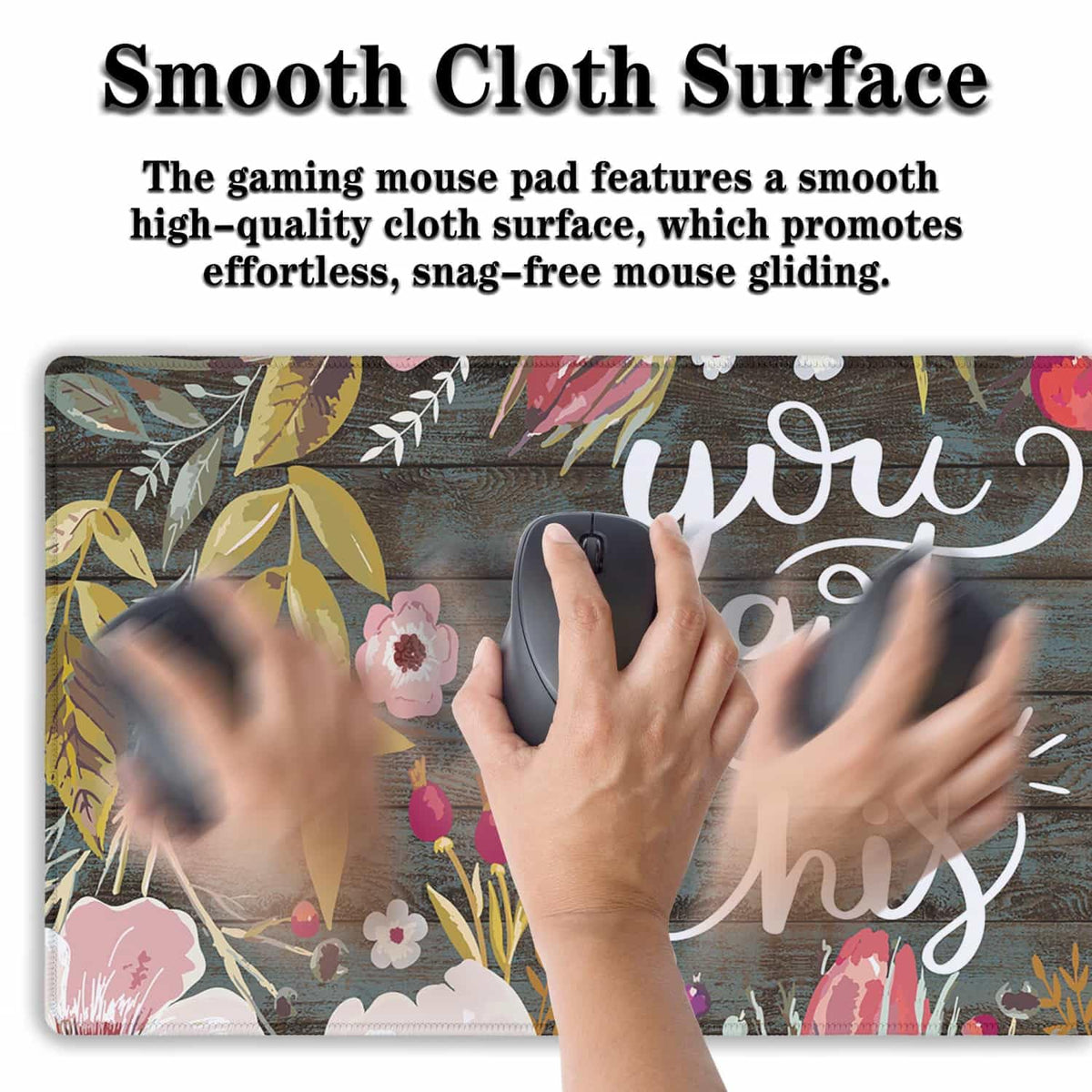 Samgula Computer Mats Floral Work Desk Mat Gaming Mouse Pad Large Mousepads Table Extender