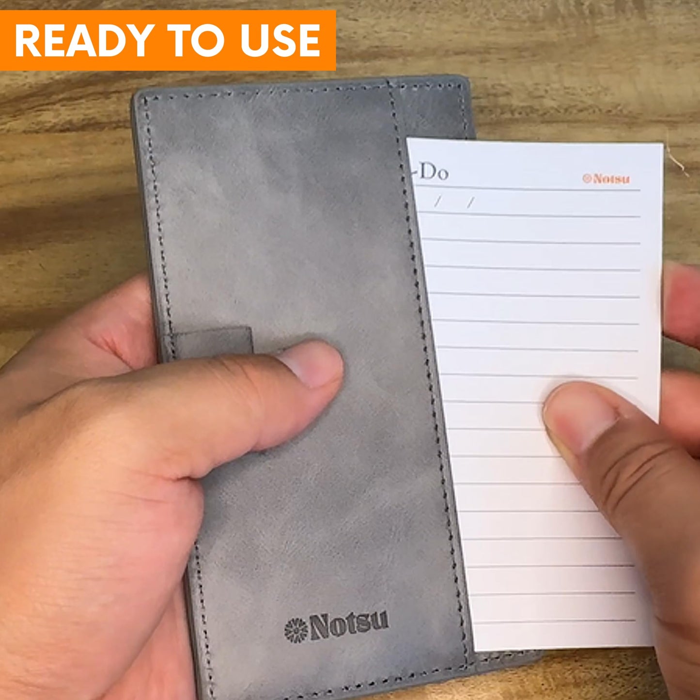 Notsu Note Card Holder - Minimalist 3x5 Inch Index Card Holder