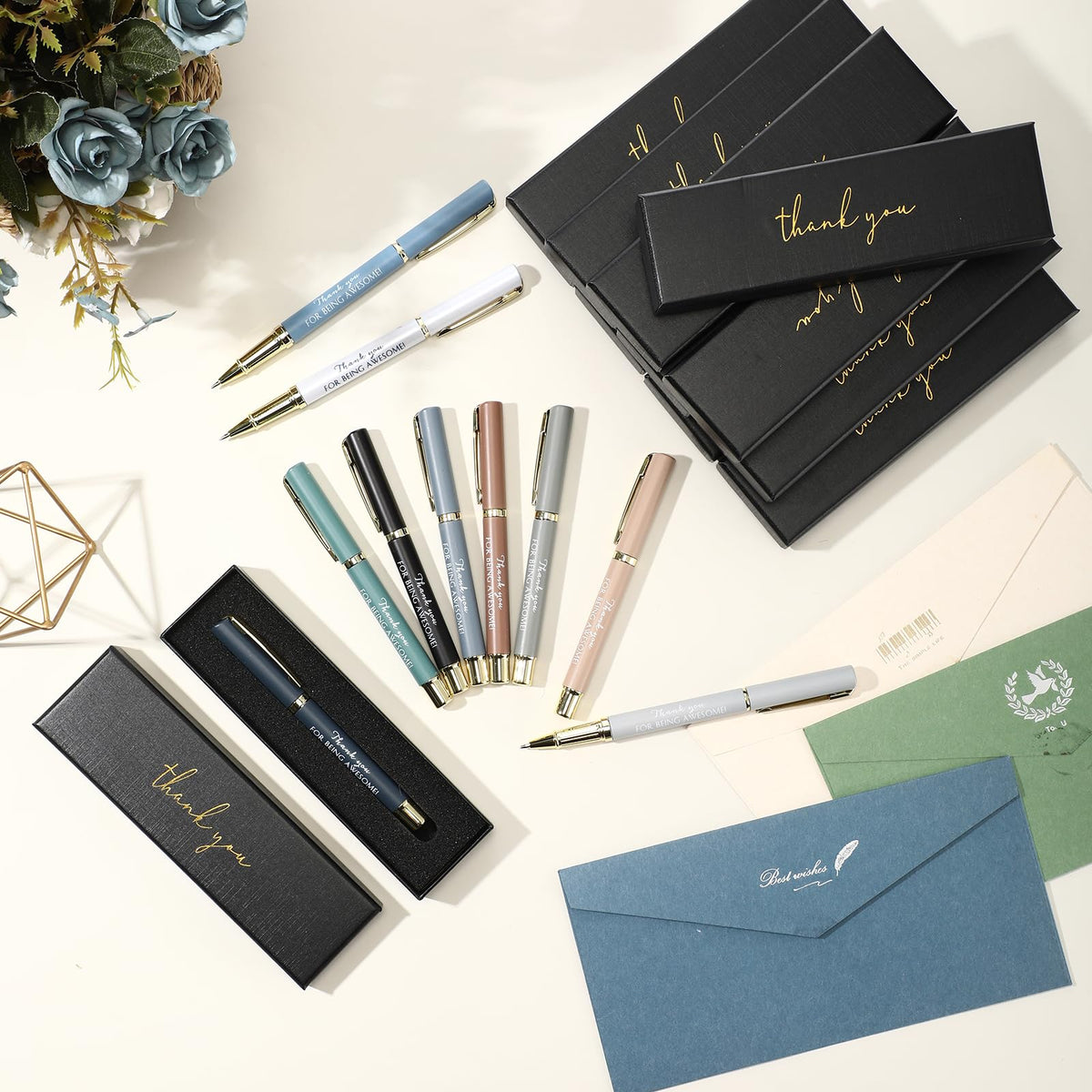 PerKoop 10 Sets Thank You Gifts, Appreciation Pens with Boxes for Men Women