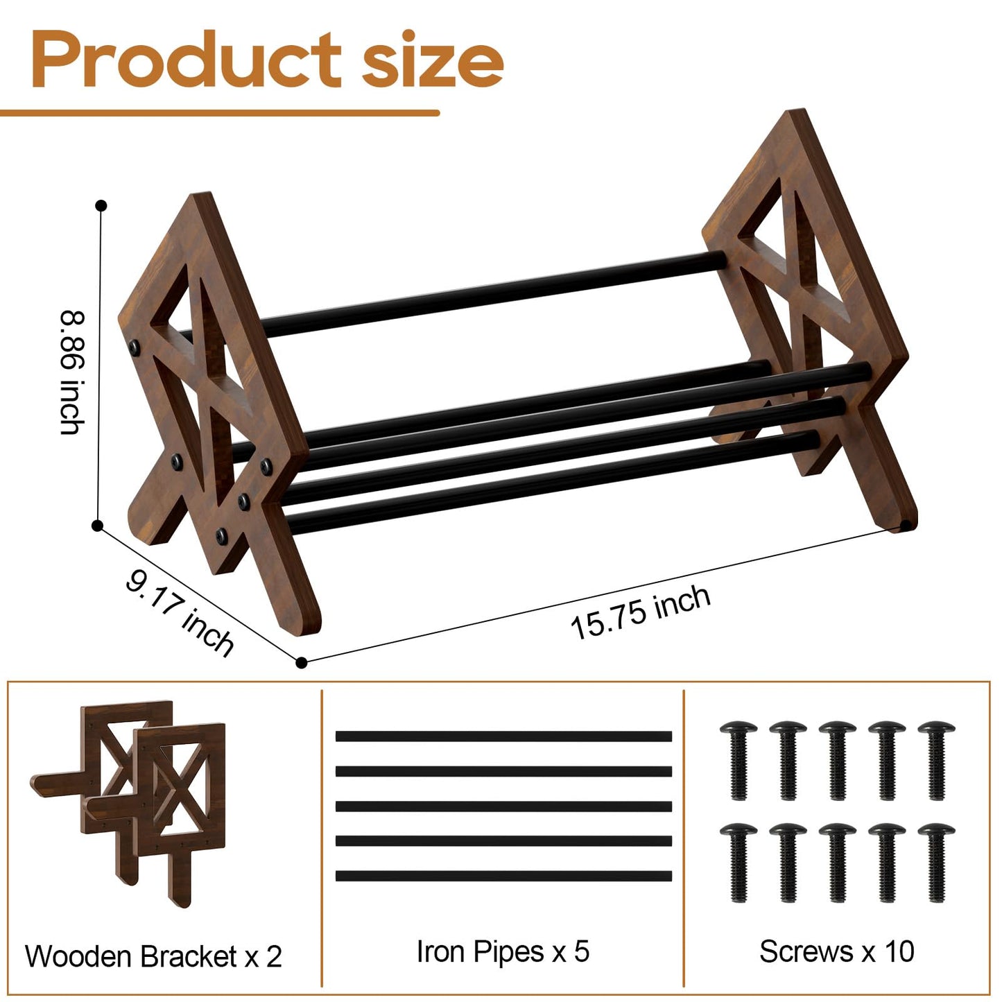 ART-GIFTREE Desktop Bookshelf Organizer, Wood Office Tabletop Book Storage Rack, Tilting Bookcase
