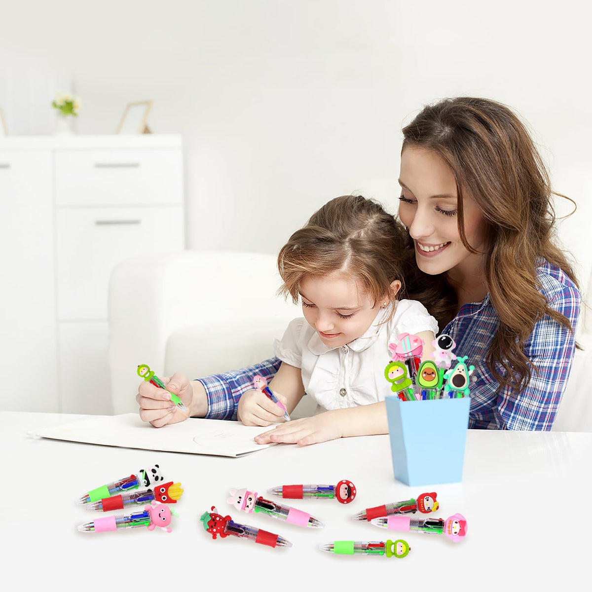 35 Pcs Mini Multicolor Pens in One 4-in-1 Fun Pens for Kids Party Favors