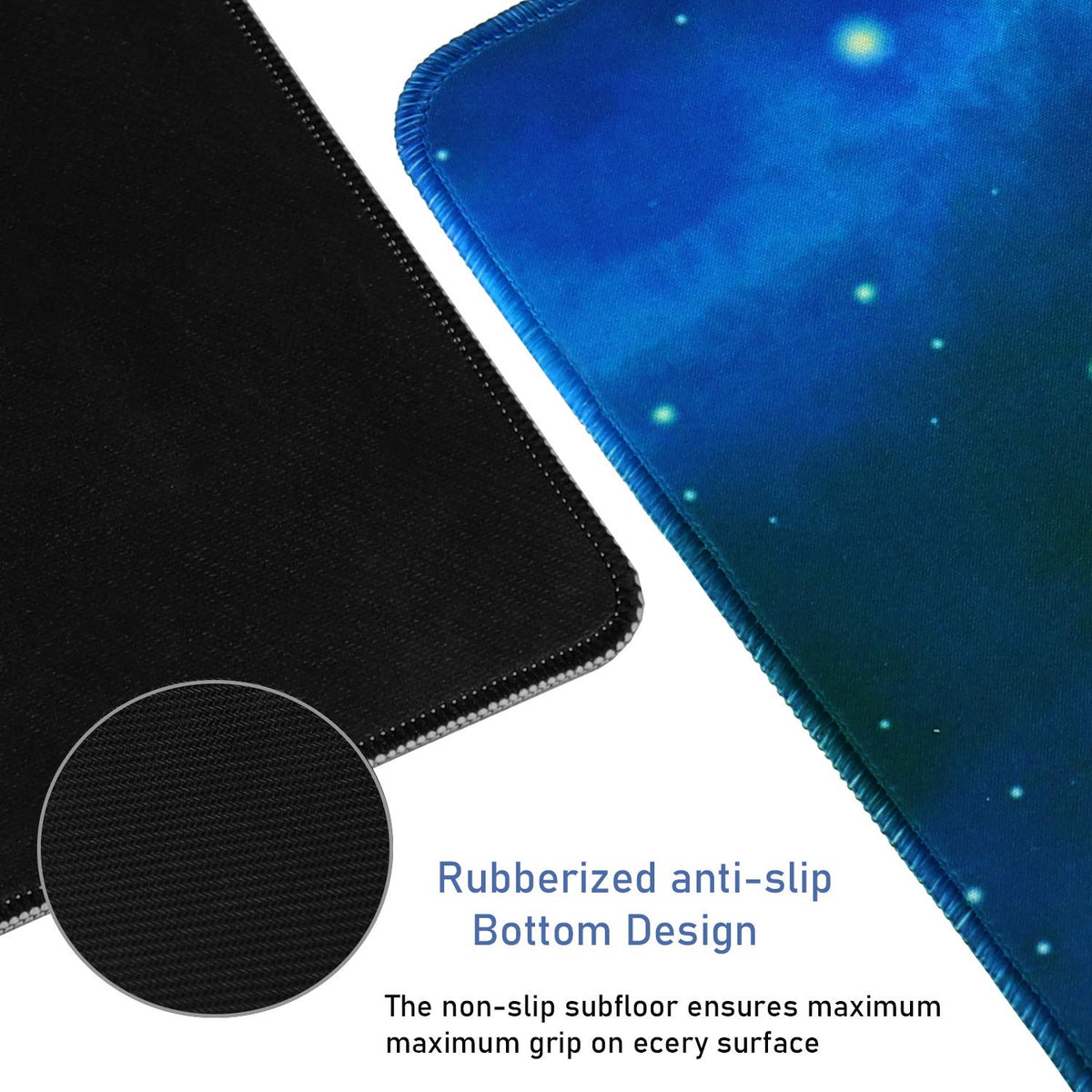 Extended Large Mouse Pad, Gaming Mouse Pad with Nonslip Base- Blue
