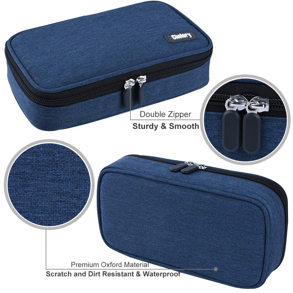 Chelory Big Capacity Pencil Case Large Pencil Bag Pouch Portable Pen Pencil Marker Cases Holder