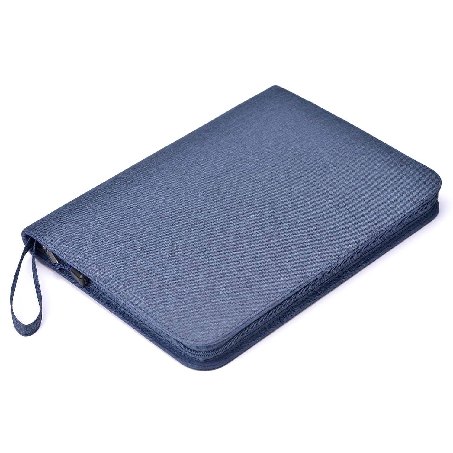 Lanxivi 48 Fountain Pen Case Denim Blue Organizer Bag, Waterproof Canvas Pen Display Holder with