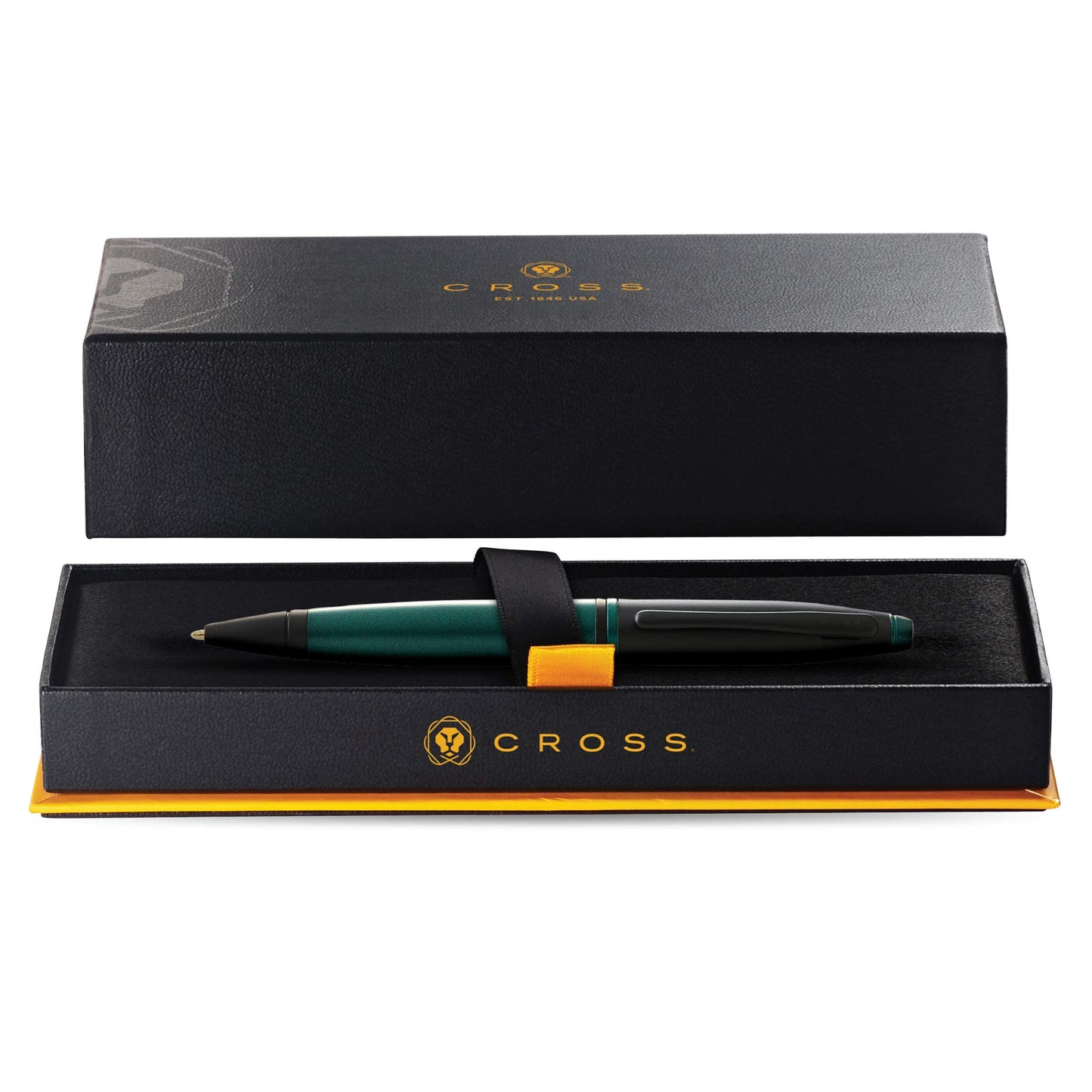 Cross Calais Ballpoint Pen, Matte Green & Black, Medium Point, Black Ink
