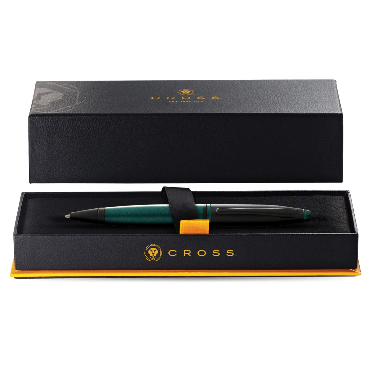 Cross Calais Ballpoint Pen, Matte Green & Black, Medium Point, Black Ink