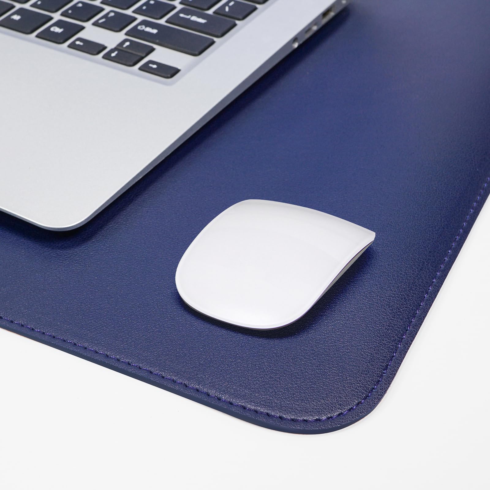 AFIING Desk Mat, Blue, 35.4" x 17", Cork Desk pad Protector