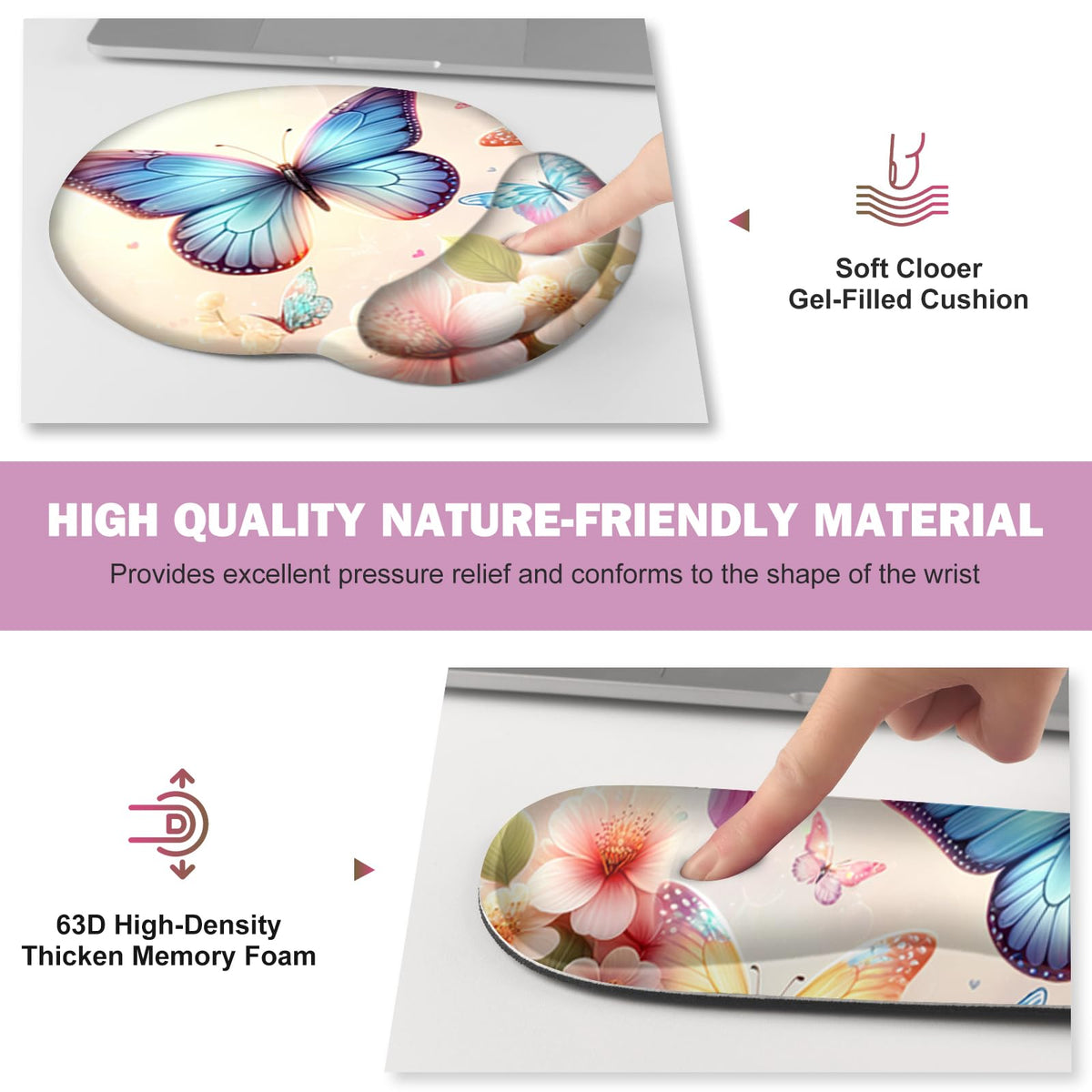 Gaming Mouse Pad, Large Desk Mat, 4in1 XXL Mousepad Cute Desk Pad Protector