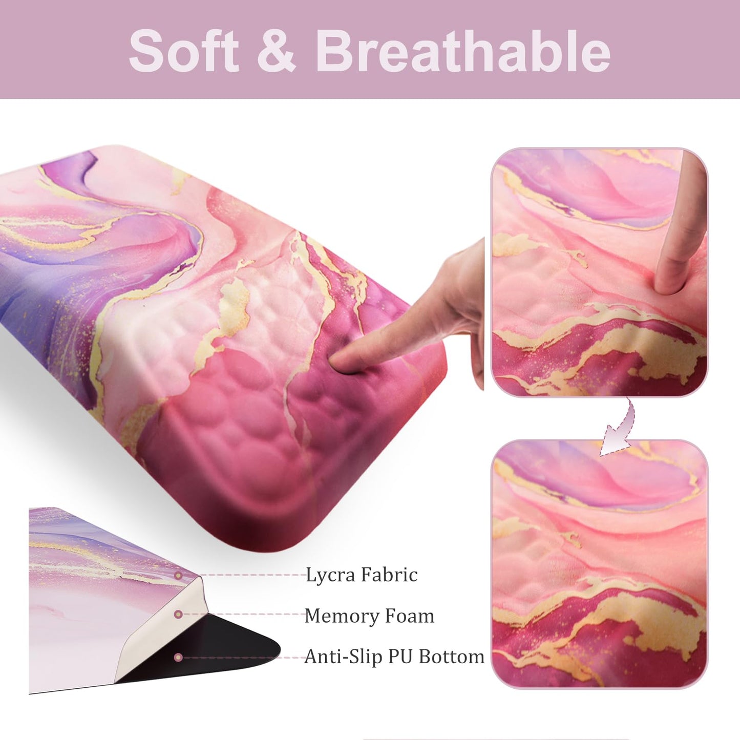 Ospelelf Ergonomic Mouse Pad and Keyboard Wrist Rest Support, Wrist Rest for Computer Keyboard