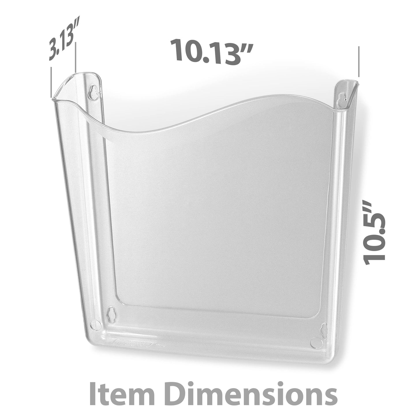 Officemate Vertical Wall File, Letter Size, Durable Unbreakable Plastic Organizer, Mountable Wall