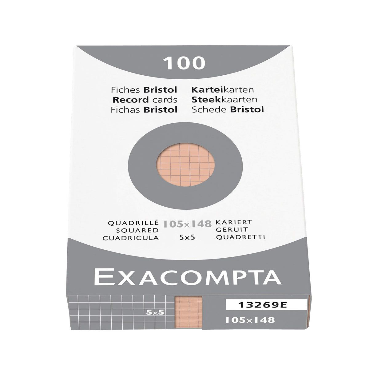 Exacompta 13269B Karteikarten (DIN A6, 105x148 mm) 100er Pack orange