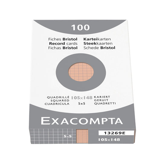 Exacompta 13269B Karteikarten (DIN A6, 105x148 mm) 100er Pack orange