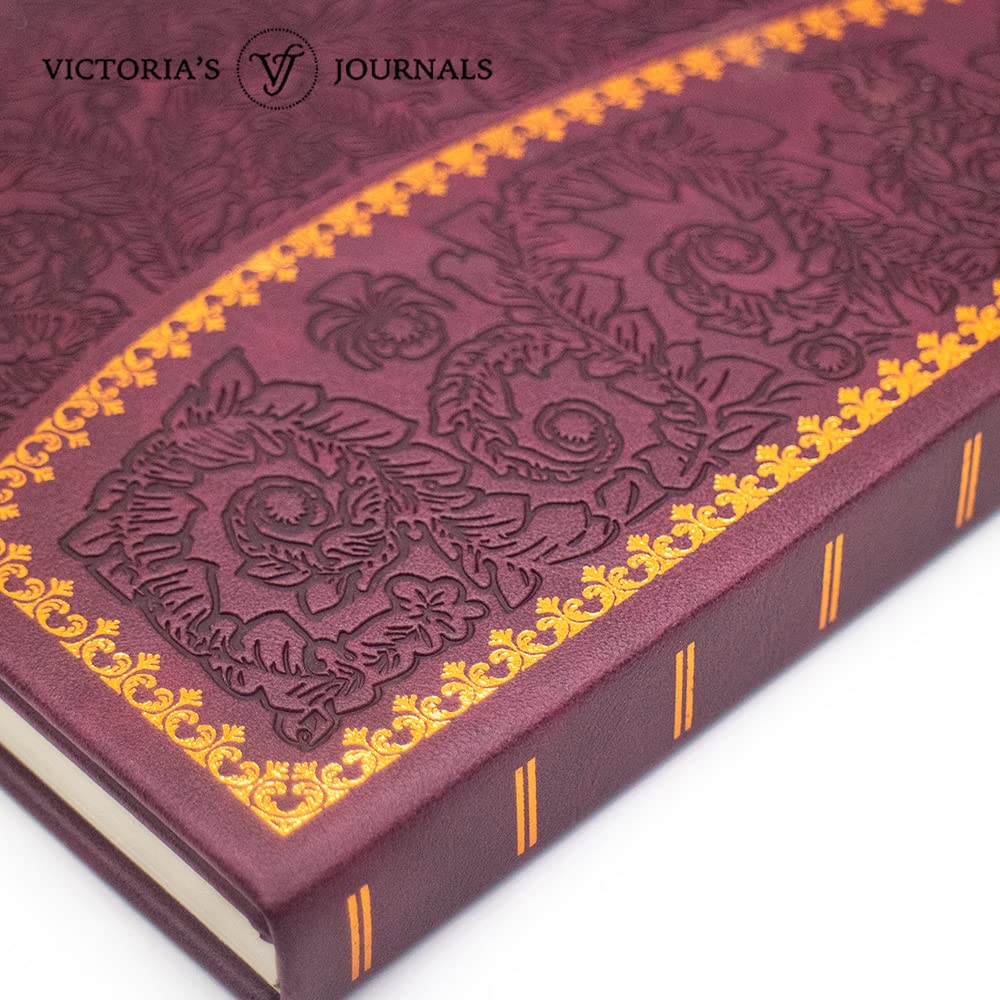 VICTORIA'S JOURNALS Vintage Journal Faux Leather Magnet Flap Hardcover