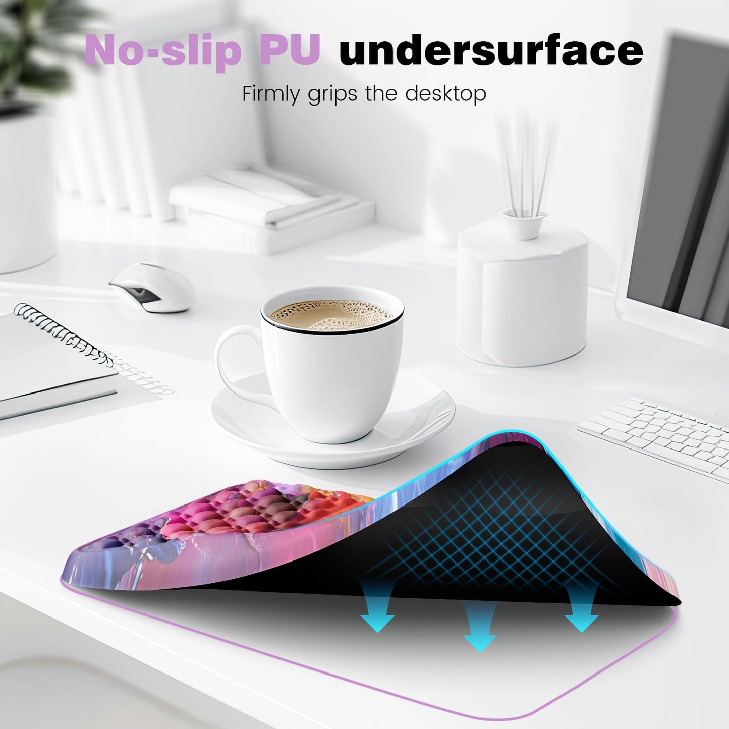 Ospelelf Mouse Pad with Wrist Rest Ergonomic Comfortable Pain Relief Mousepad Wrist Support for