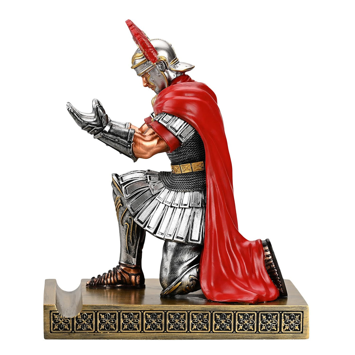 HDMbigmi Centurion Cloak Warrior Pen Holder Phone Stand for Desktop Silver