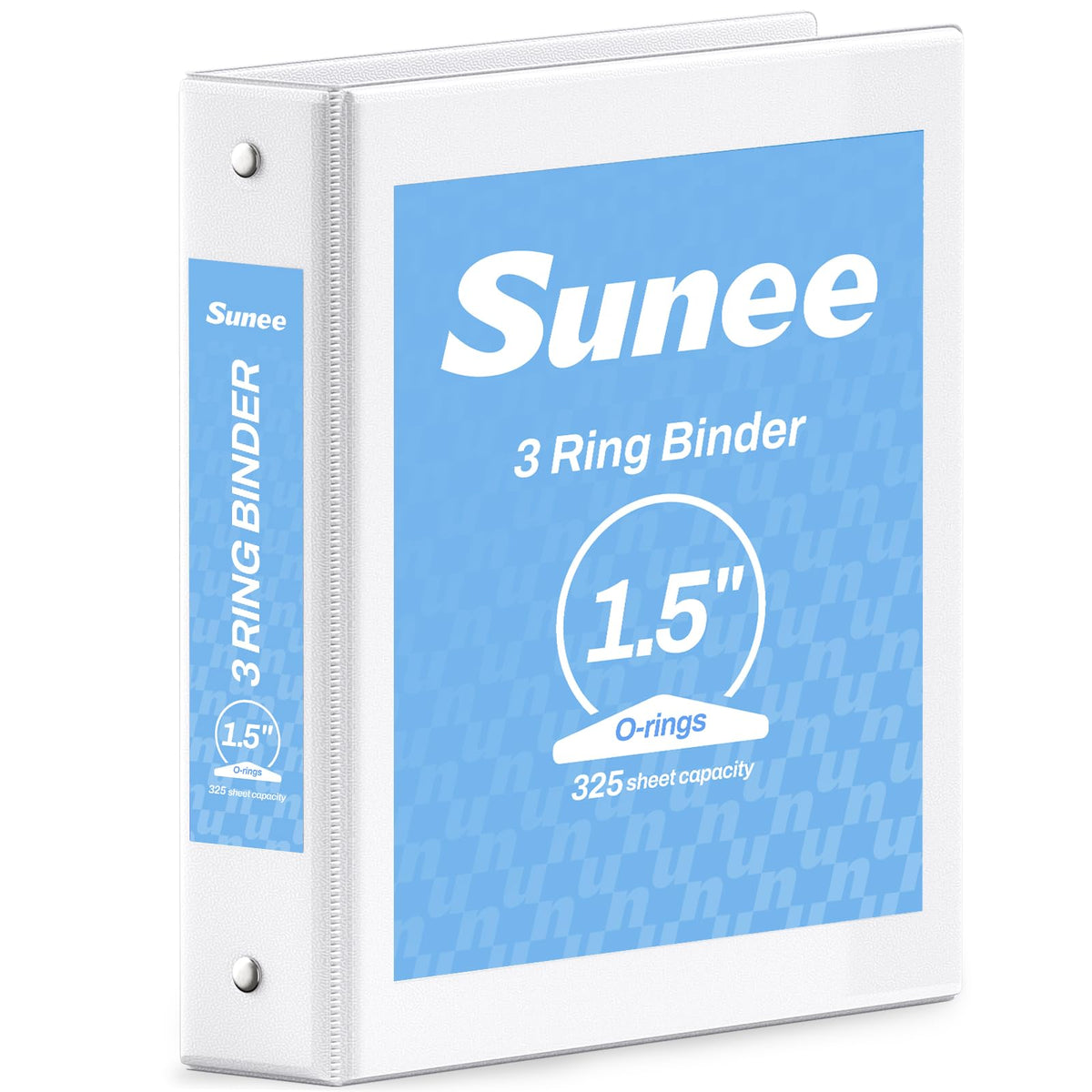 SUNEE 3 Ring Binder 1.5 Inch 1 Pack, Clear View Binder Three Ring PVC-Free (Fit 8.5x11 Inches) for